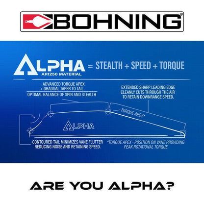 Bohning Archery Alpha Vanes 2.8 Inch 36 Pack