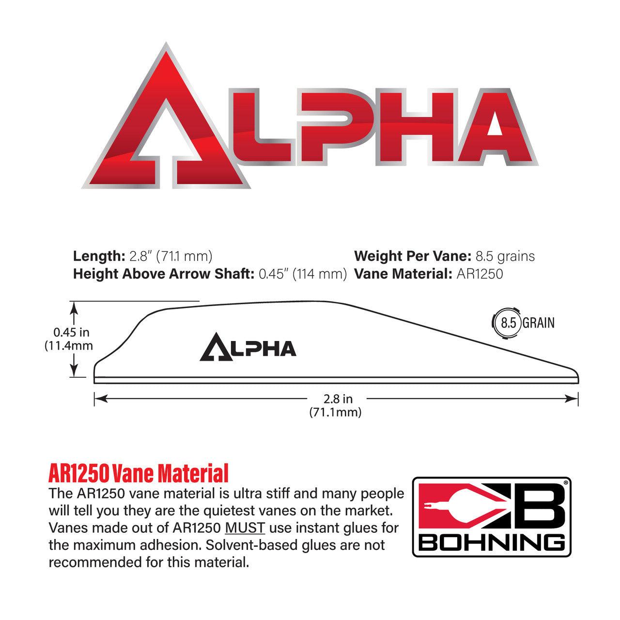 Bohning Archery Alpha Vane 2.8"