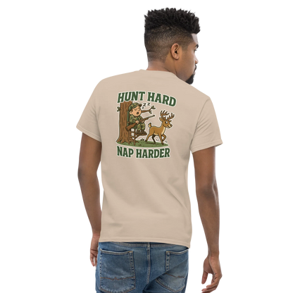 Hunter Humor Hunt Hard Nap Harder T-Shirt